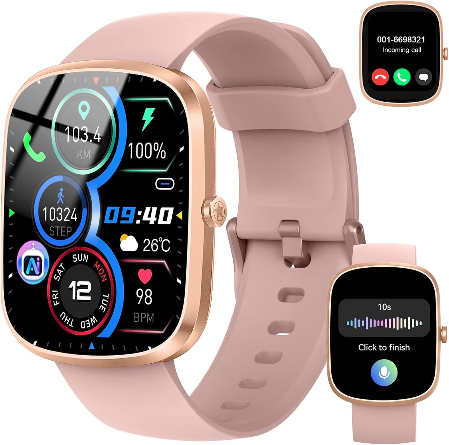 AI Smart Watch with ChatGPT: Fitness Tracker for Men and Women