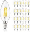 Candelabra LED Bulbs E12 24-Pack - 4W Candle Bulb 5000K Daylight