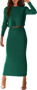 PRETTYGARDEN Women's 2 Piece Sweater Set - Flattering Fall Staple Sets