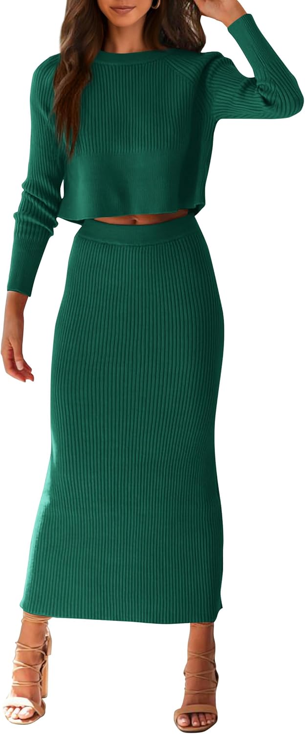 PRETTYGARDEN Women's 2 Piece Sweater Set for Casual Winter Style