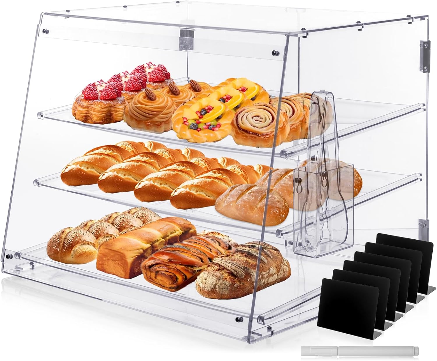 Bakery Display Case for Pastries and Desserts - 3 Tier Acrylic