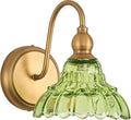 Vintage Bathroom Wall Sconces Green Glass Vanity Light - Retro Glow