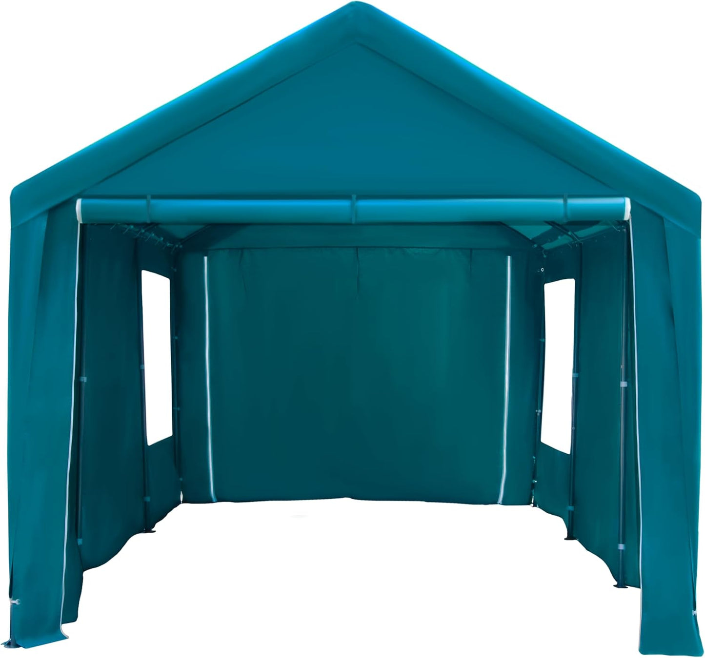 Portable Heavy Duty Carport 10x20ft - UV Resistant Peacock Blue