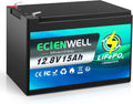 12V 15Ah LiFePO4 Battery - Compact 5000+ Cycle Deep Cycle