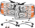 Headlights Replacement for 2007-14 Chevy Silverado - Clear Visibility