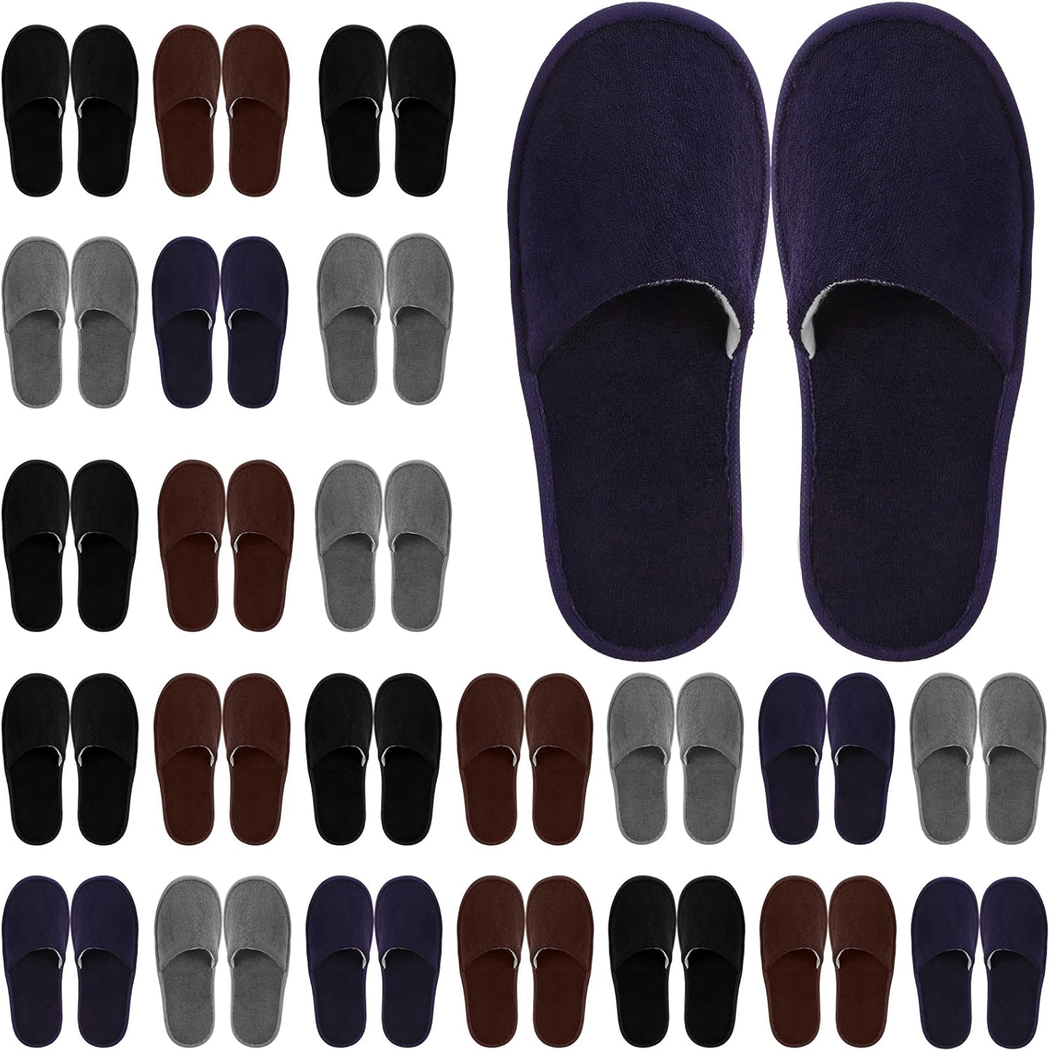 24 Pairs Disposable Slippers for Guests - Comfortable & Versatile