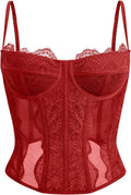 Corset Tops For Women Going Out Lace Mesh Crop - Flattering Fit Shoes