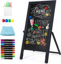 SELEAD Double Sided Magnetic Chalkboard Easel Sign 40in x 20in