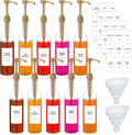 Coffee Syrup Dispenser Bottles 25.4 oz 10-Pack - Gold Pump Set