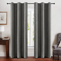 MIULEE Linen Blackout Curtains 42 in x 84 in - Room Darkening Thermal