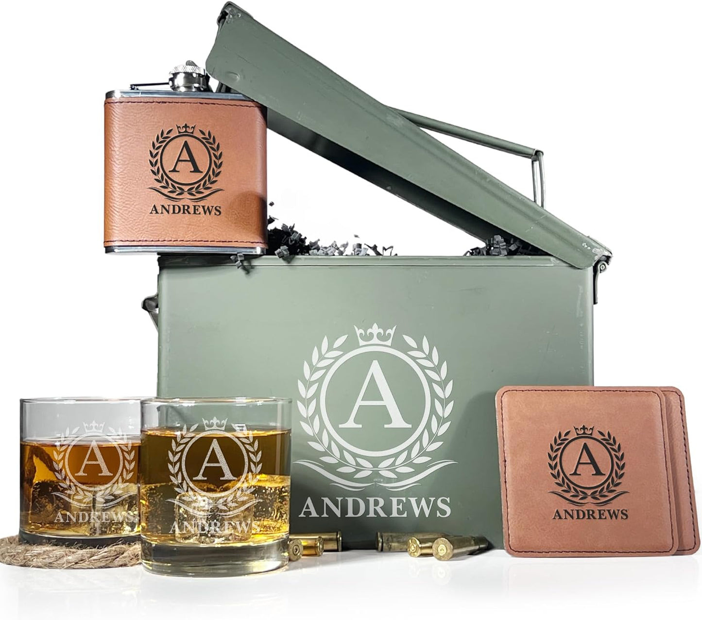 Personalized Ammo Box For Men - Custom Gift Set For Him