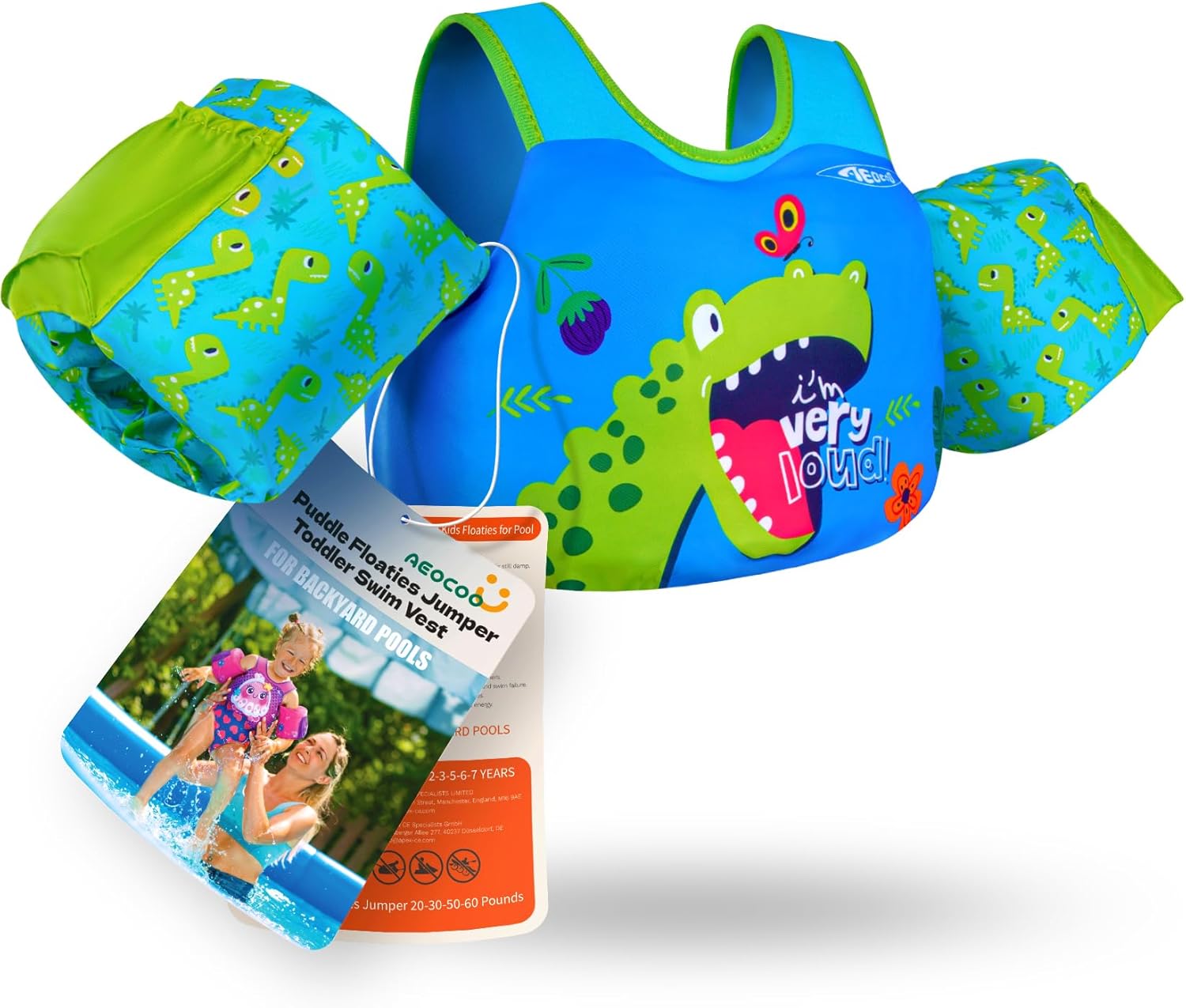 Puddle Float Jumper for Kids 20-30-50-60-70 Pounds Safety