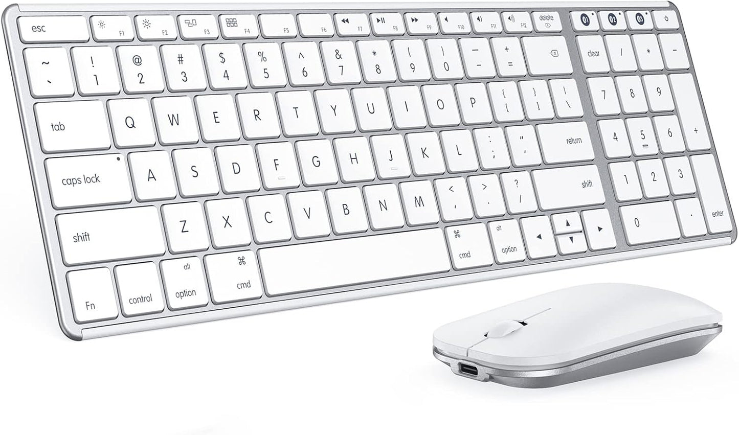 seenda Multi-Device Wireless Keyboard & Mouse Set - Premium Mac Compatibility