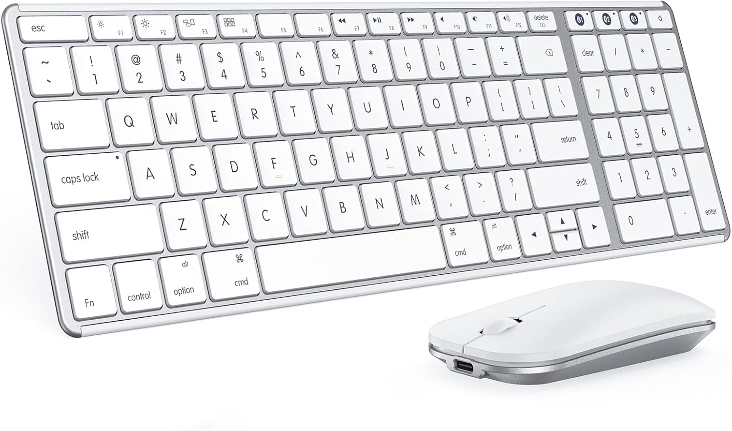 seenda Multi-Device Wireless Keyboard & Mouse Set - Premium Mac Compatibility