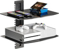 WALI Floating TV Shelf: Strong Tempered Glass, Holds 17.6lbs