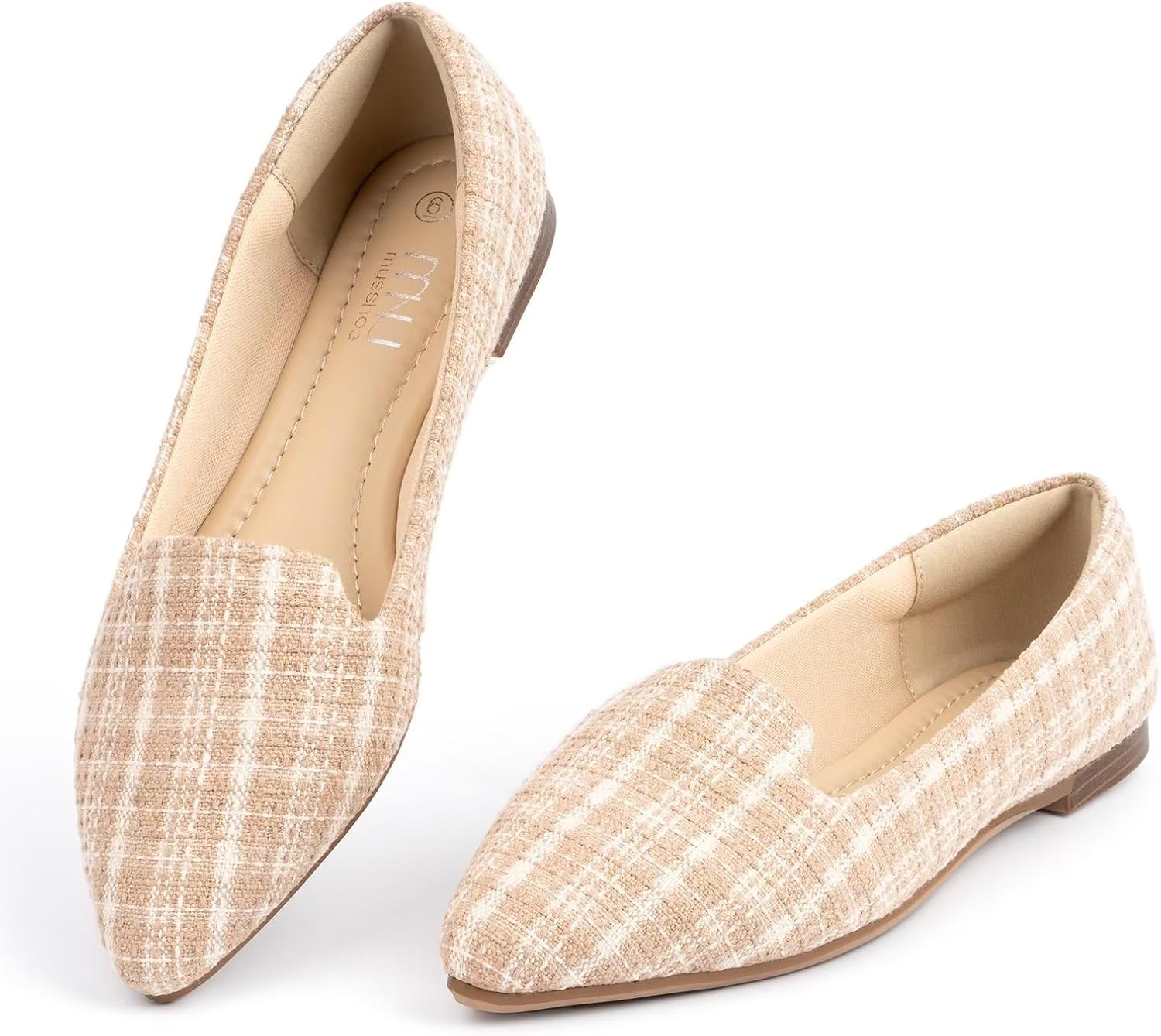 MUSSHOE Flat Shoes Women Comfortable Slip On Stylish Flats