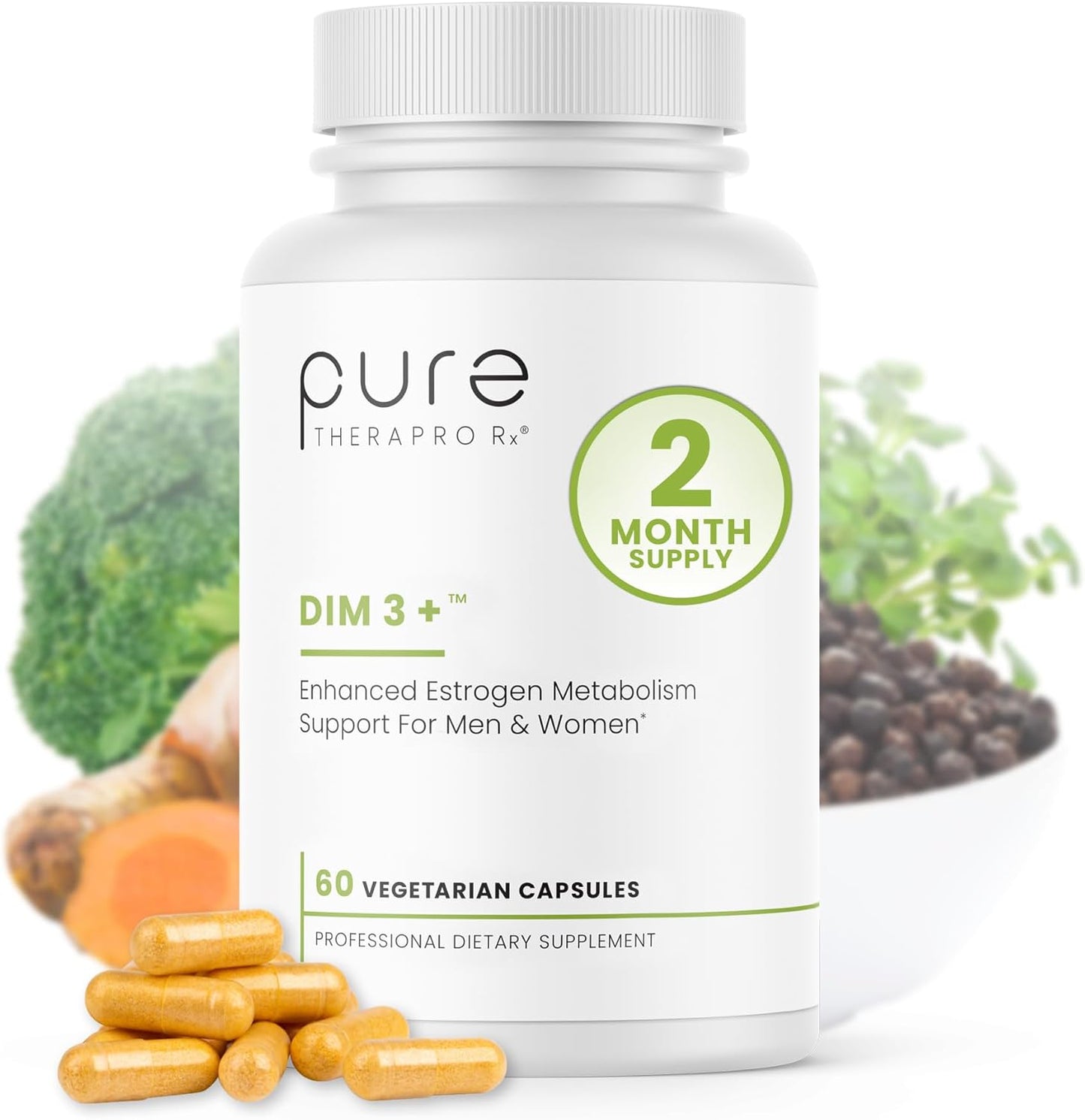 Pure Therapro Rx DIM 3+ Supplement for Hormone Balance & Health