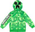 Minecraft Fleece Zip Up Hoodie for Boys Sizes 4-20 - Cozy Creeper