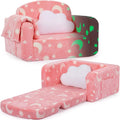 Kids Couch 2-in-1 Soft Toddler Couch with Blanket and Pillow