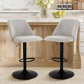 COLAMY Bar Stools Set of 2 - Adjustable Modern Swivel Counter Stools
