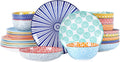 Selamica Ceramic Dinnerware Set for 6, 24-Piece - Durable, Stackable