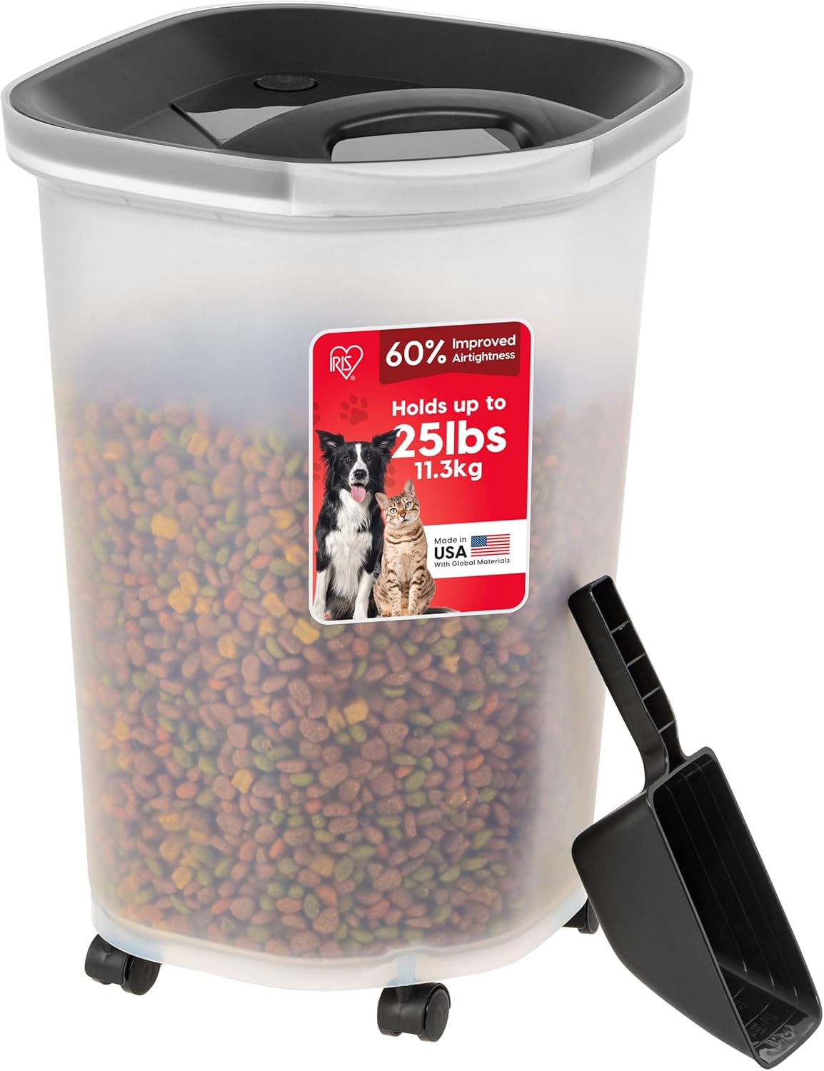 IRIS USA Pet Food Storage Container with Improved Airtight Seal