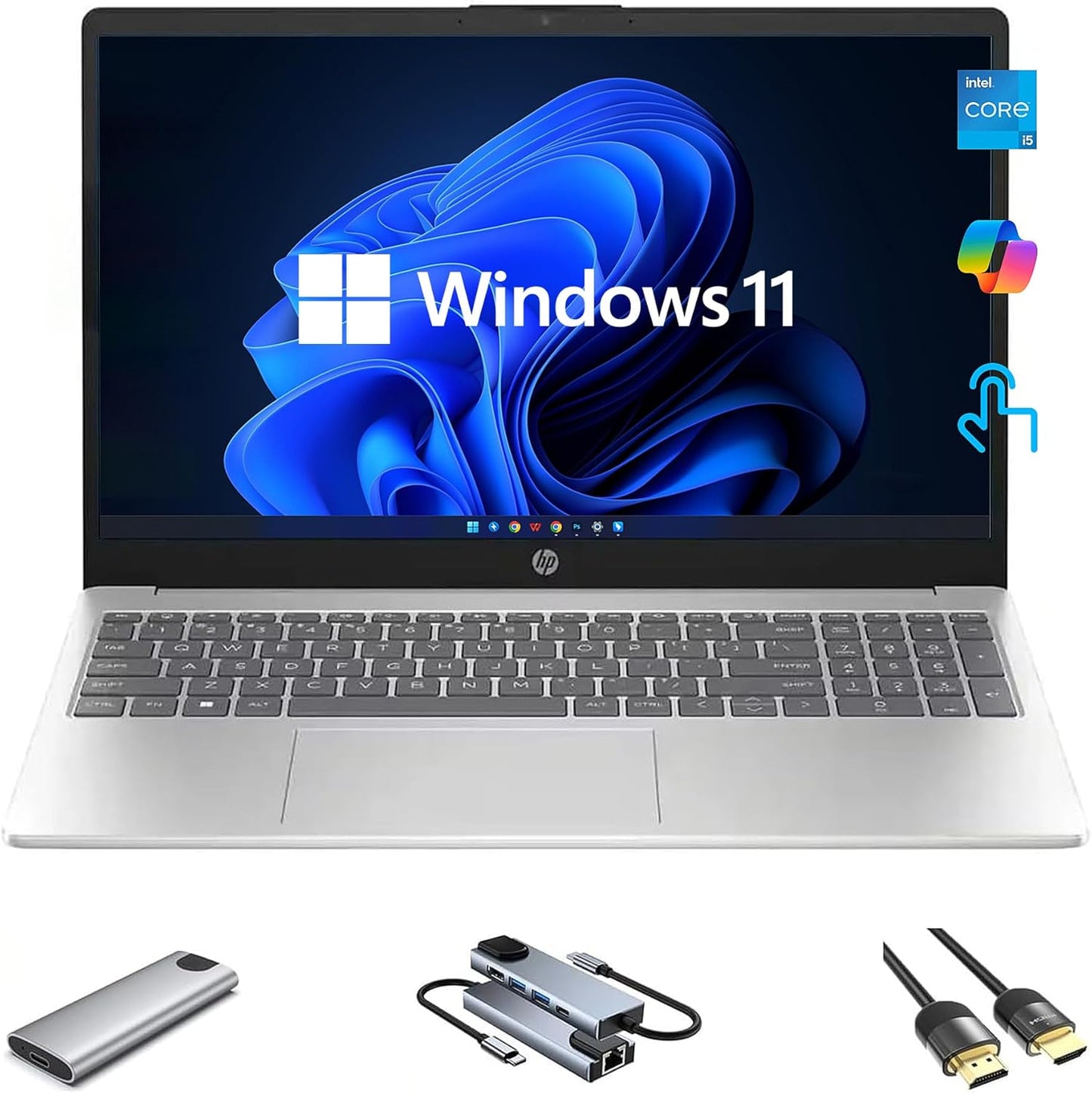 HP 15.6 HD Touchscreen Laptop with Core i5 and 32GB RAM