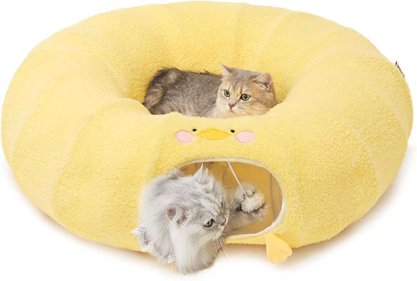 EHEYCIGA Cat Tunnel Bed for Indoor Cats with Washable Cushion