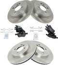 TRQ Front and Rear Brake Pad and Rotor Kit - Direct Fit for 2002-2006