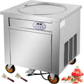 1800W Ice Roll Maker: 19.7-Inch Pan, 2 Defrost Methods