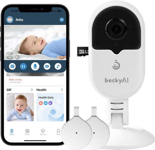 Contact-Free Smart Baby Monitor with 2K Video & AI beckyAI