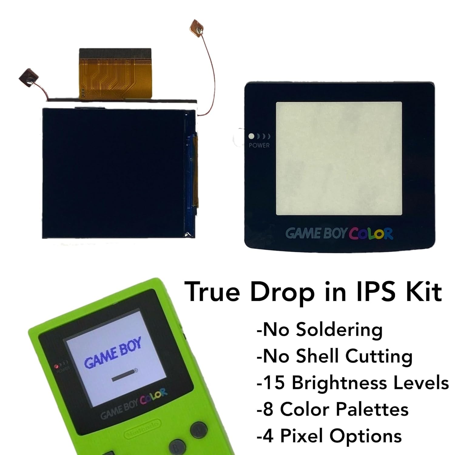Game Boy Color IPS Backlight LCD Screen Replacement Kit Review
