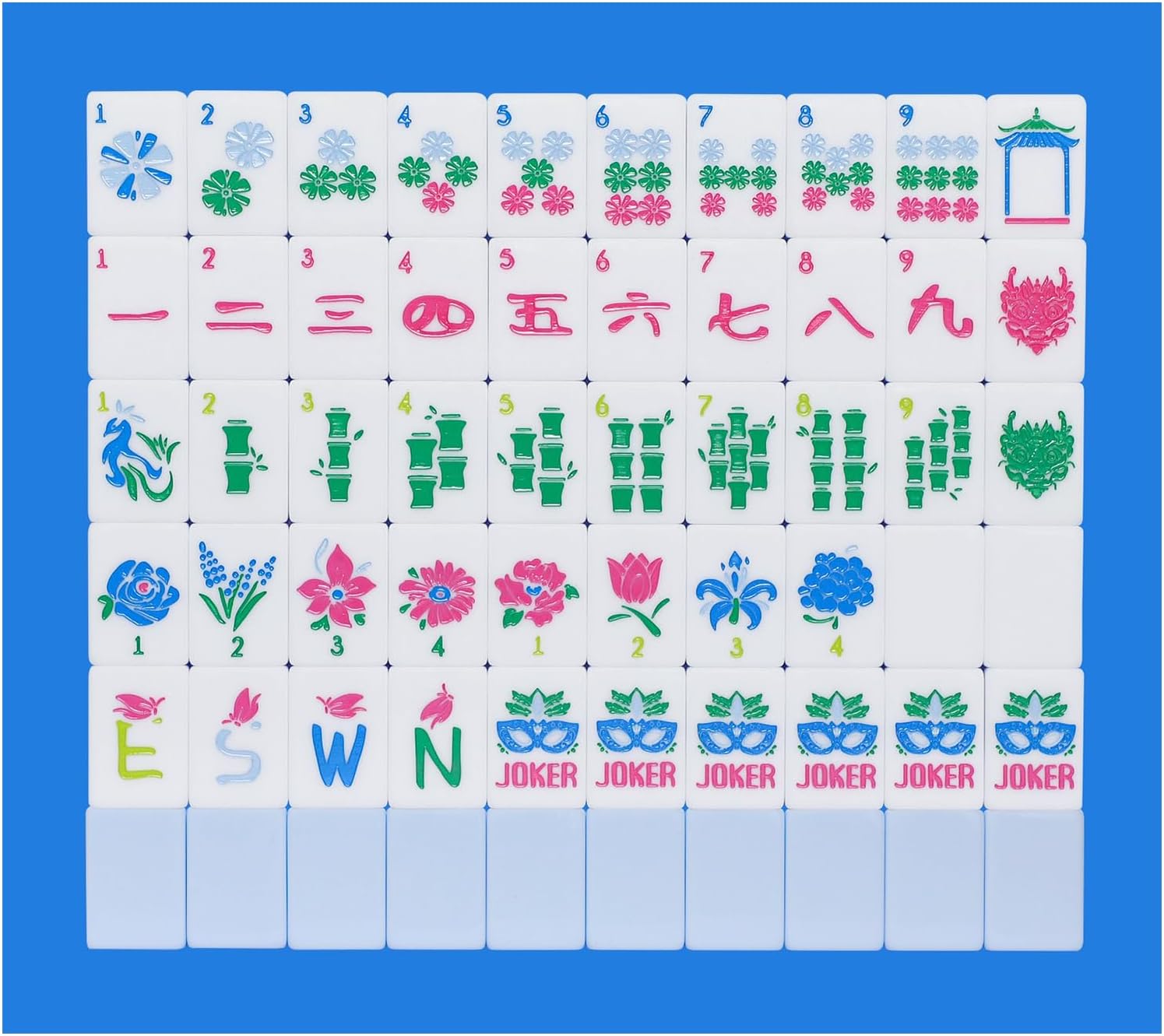 American Mahjong Tile Set with Carrying Bag and Accessories