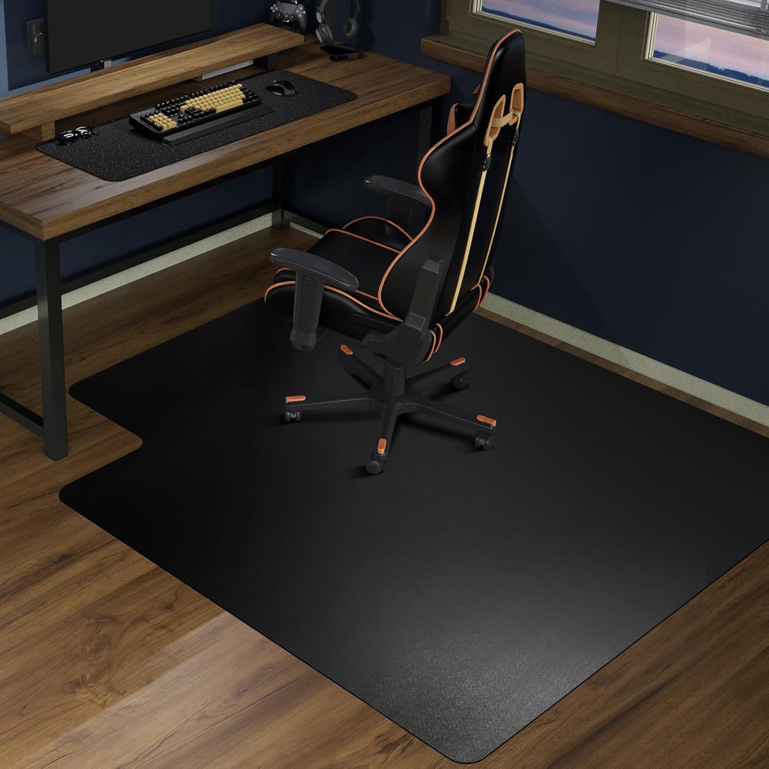 Durable 63in x 51in Chair Mat for Hard Floors - Slip Resistant