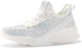 BELOS Women's Rhinestone Mesh Slip On Walking Shoes - Sparkle Comfort