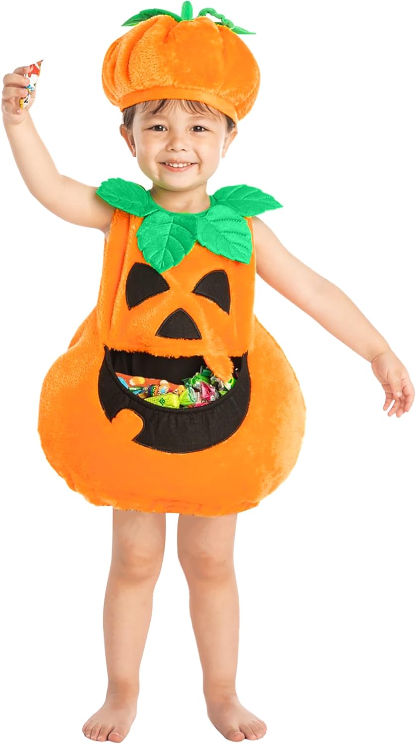 Cute Pumpkin Costume for Kids - Perfect for Halloween Fun