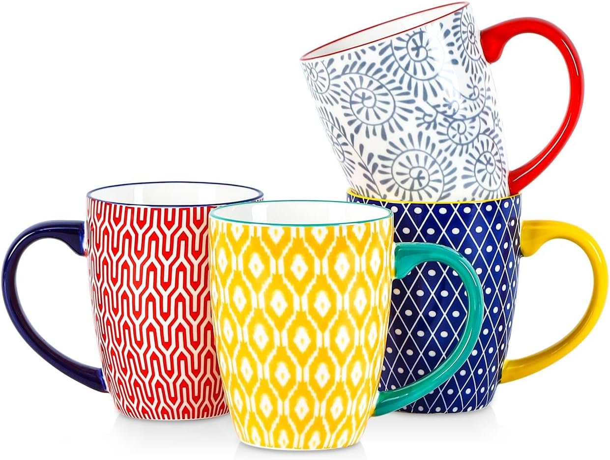 Elegant Selamica Ceramic Coffee Mugs Set of 4 for Every Occasion