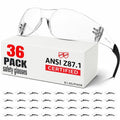 ANSI Z87.1 Clear Safety Glasses Bulk 36 Pack for Protection