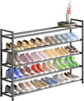 Expandable 5-Tier Long Shoe Rack for Closet - Fits 18in to 44in