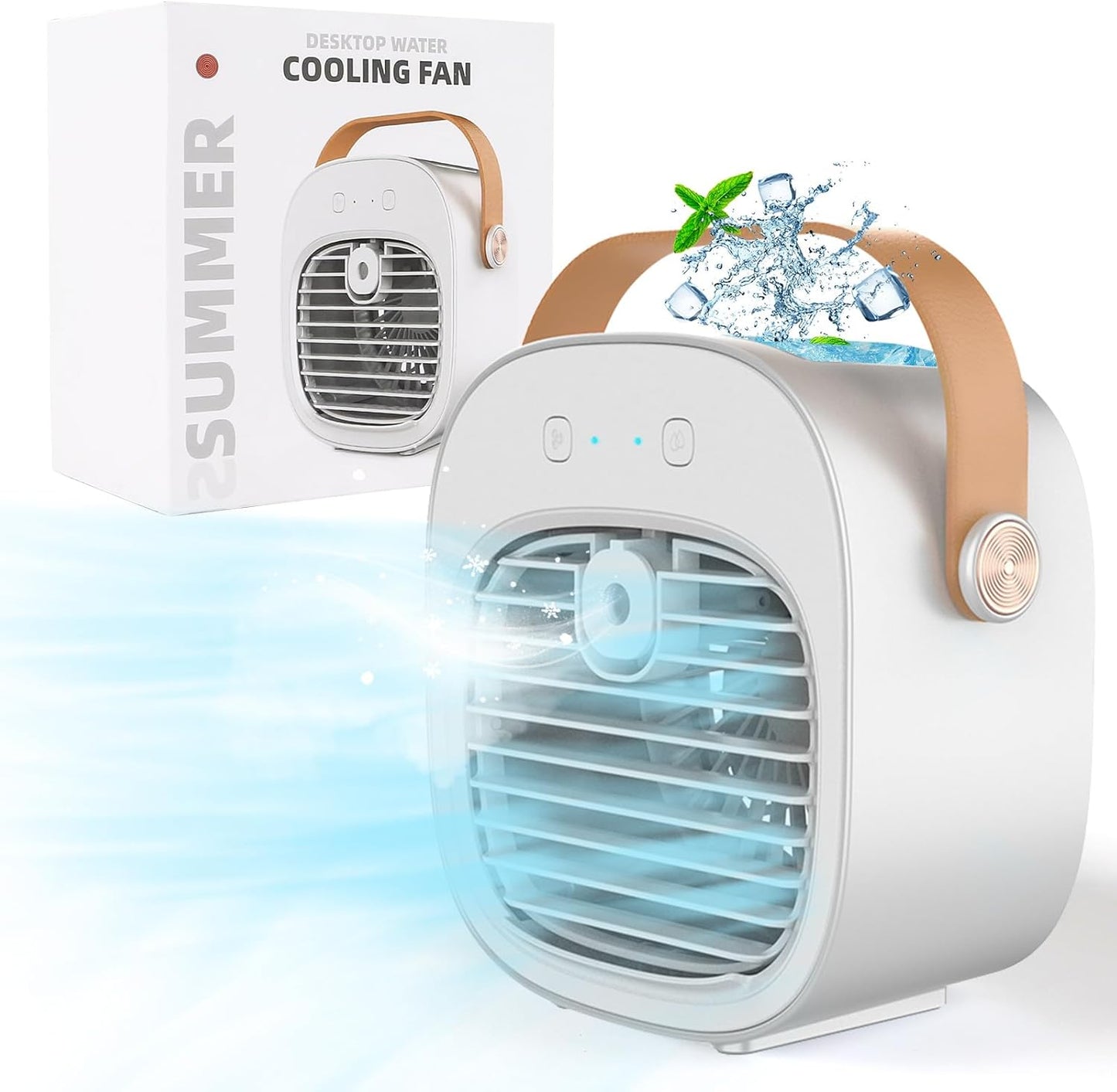 ConBlom Portable Mini AC Fan | 3-Speed Cooling | Travel-Ready