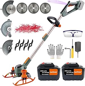 YUEWXTER Electric Weed Wacker: 4-in-1 Battery Powered Tool