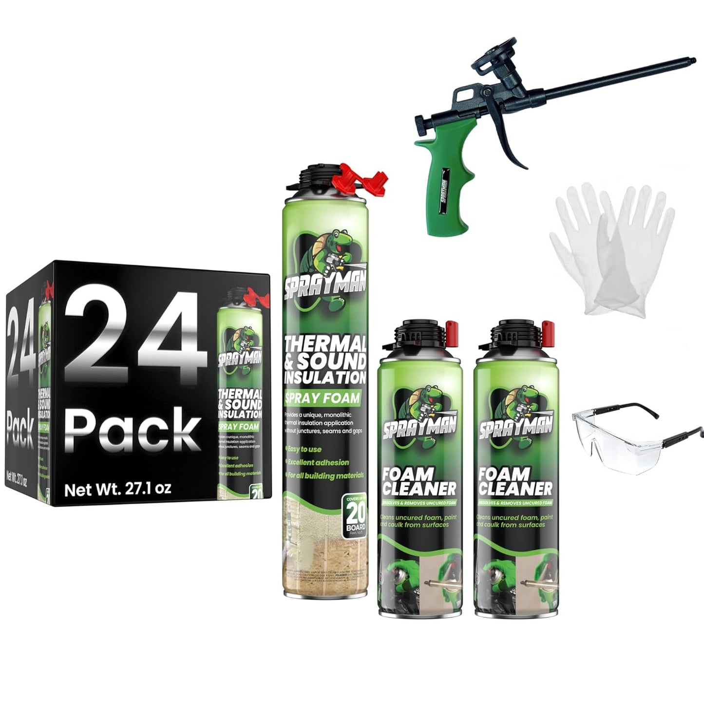 Spray Foam Insulation Kit for Thermal & Acoustic Protection