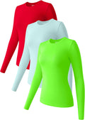OQQ Womens 3 Piece Long Sleeve Tops for Casual Layering