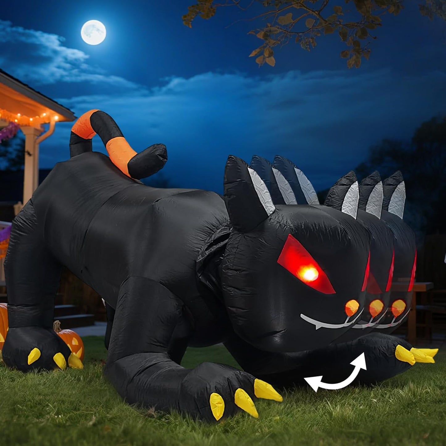 Outvita Halloween Inflatable Black Cat 6.5FT for Yard Decor