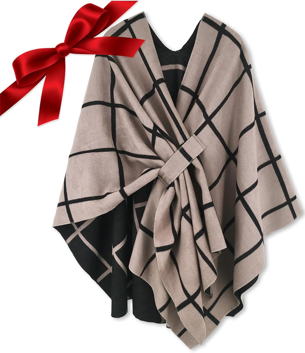 Moss Rose Women's Shawl Wrap Poncho for Fall Winter Style
