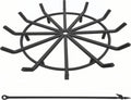 36 in Log Grate Wrought Iron Fire Pit Round - Heavy Duty Stove Rack
