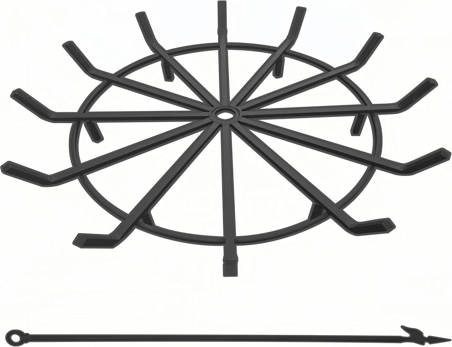36 Inch Log Grate Heavy Duty Wrought Iron Fire Pit Accessory