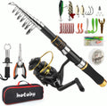 Fishing Pole Combo Set 6.89ft Telescopic Rod and Reel - Complete