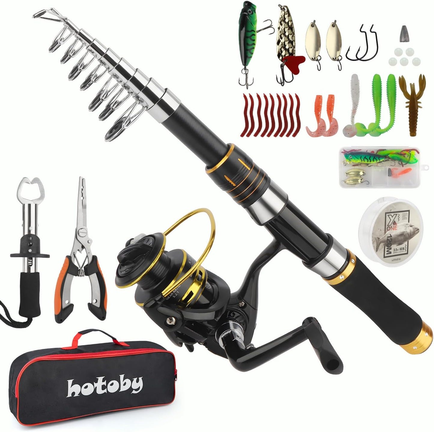 Carbon Fiber Telescopic Fishing Combo Set for Beginners
