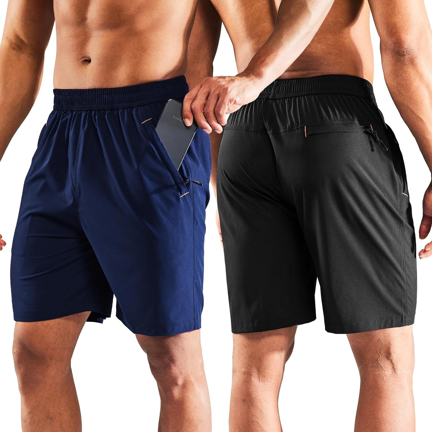 MIER Men's Quick Dry Running Shorts with Zipper Pocket Review